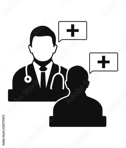Obraz Medical consultant icon. Flat style vector EPS.