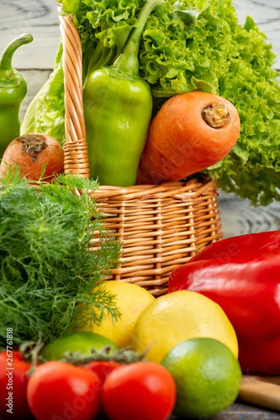 Obraz Fresh and raw vegetables