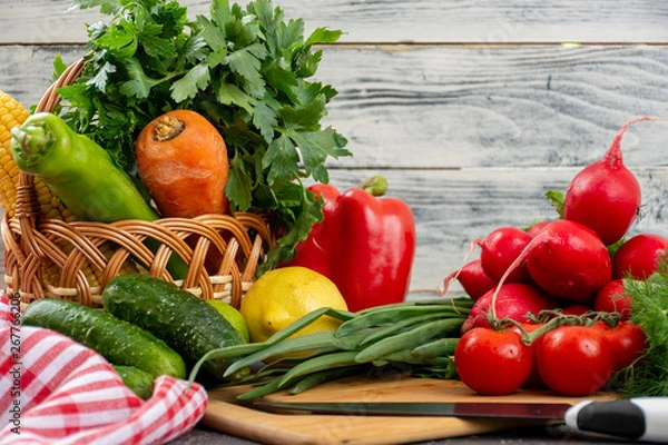 Obraz Fresh and raw vegetables