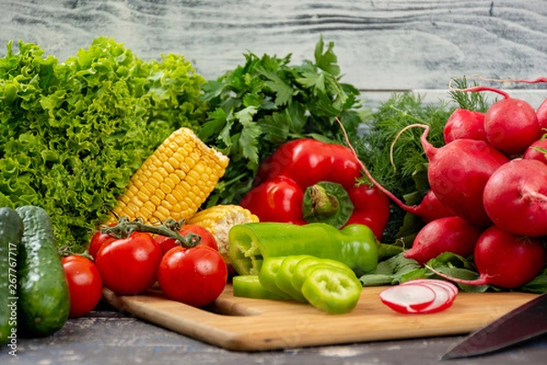 Obraz Fresh and raw vegetables