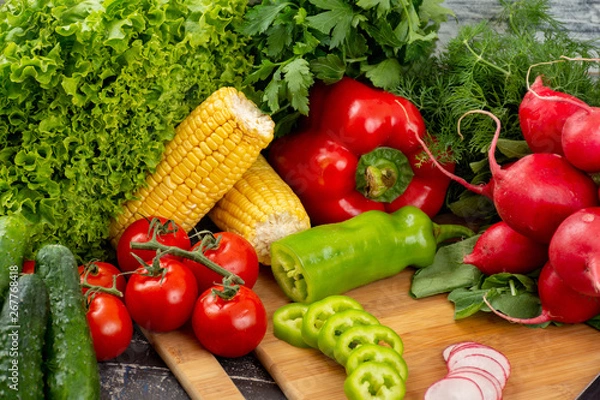 Obraz Fresh and raw vegetables