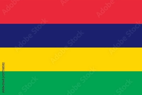 Fototapeta Flag Of Mauritius. Ratios and colors are observed.