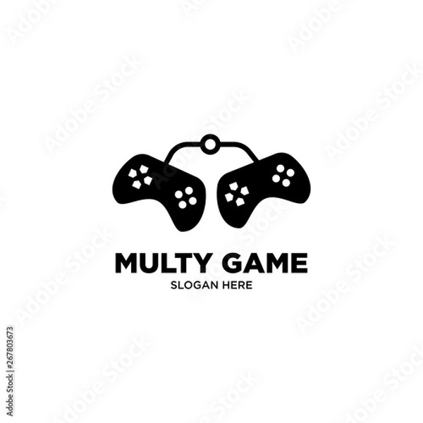 Fototapeta Multi Game Logo Design Vector