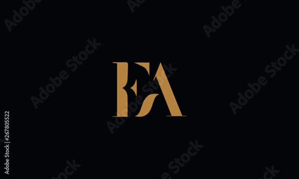 Fototapeta EA logo design template vector illustration