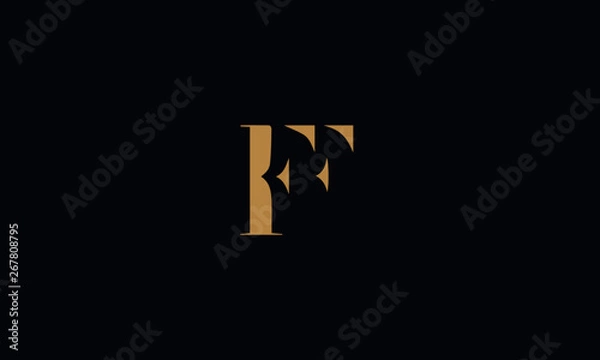 Fototapeta FF logo design template vector illustration