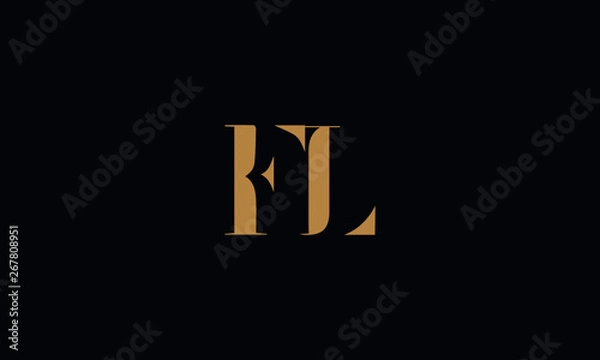 Fototapeta FL logo design template vector illustration