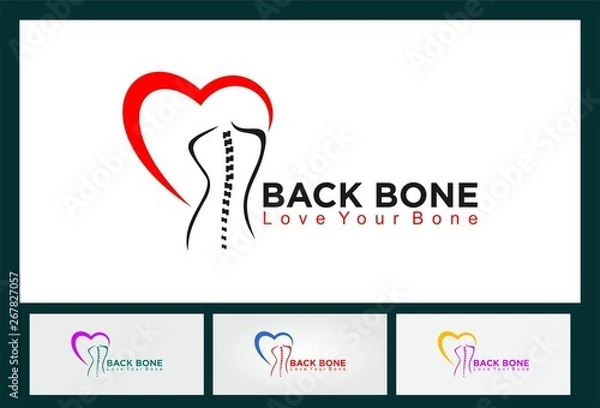 Fototapeta backbone icon health logo