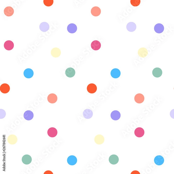 Fototapeta Colorful circles seamless pattern