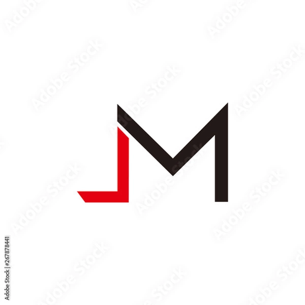 Fototapeta m letter logo initial vector font