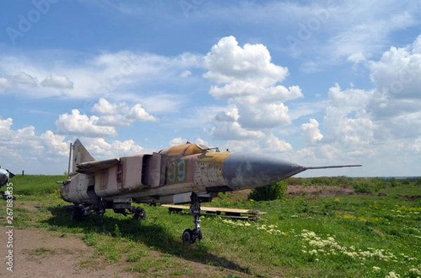 Fototapeta Ukrainian (former Soviet) military plane wreck