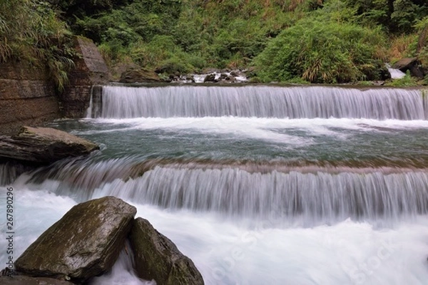 Fototapeta Was taken in Hsinchu of Taiwan,the waterfall and stream