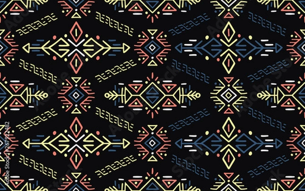 Fototapeta African Ethnic Vector Seamless Pattern