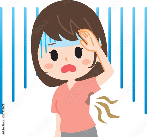 Fototapeta ワキガに悩む若い女性