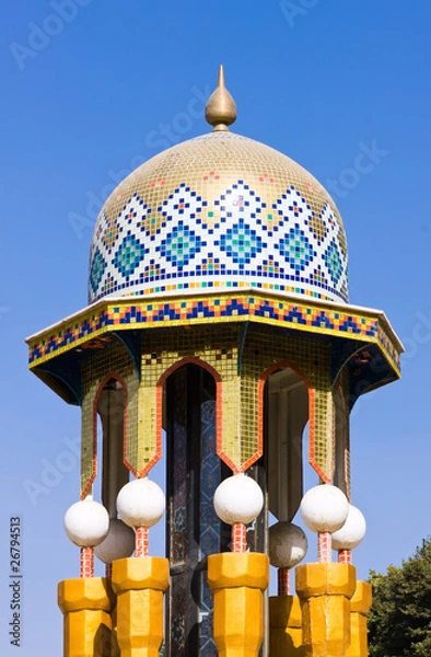 Fototapeta Colorful mosaic of an oriental roof