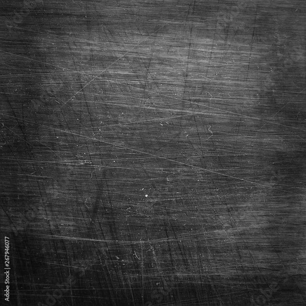 Fototapeta blank square gray abstract background / scratch texture, damaged wall surface