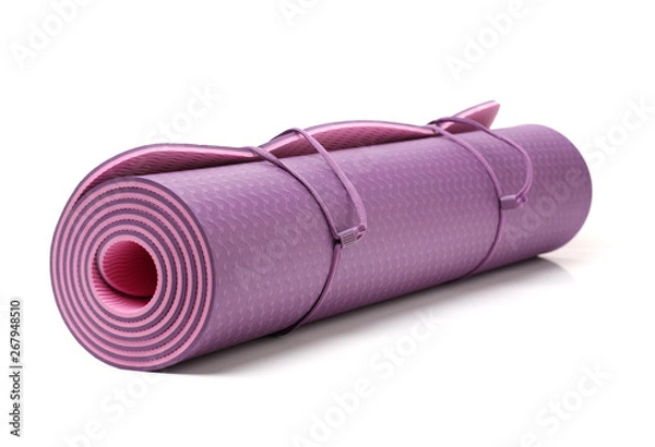 Obraz Yoga mat on white background