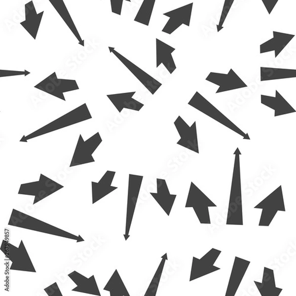 Fototapeta  Vector arrow seamless pattern on a white background.