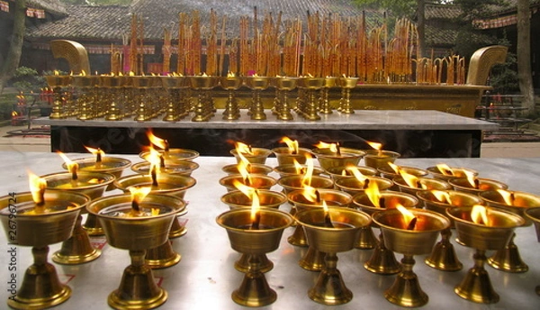 Obraz Buddhist Monastery Altar