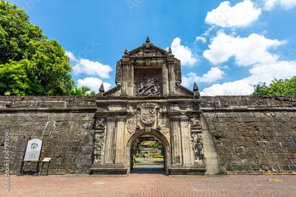Obraz main gate of Fort Santiago in Manila, Philippines
