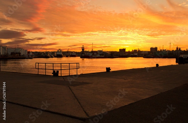 Obraz Aberdeen Harbour Sunset