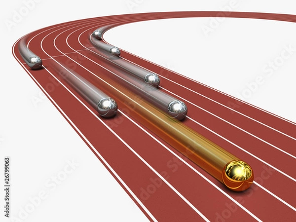 Fototapeta running_spheres_side