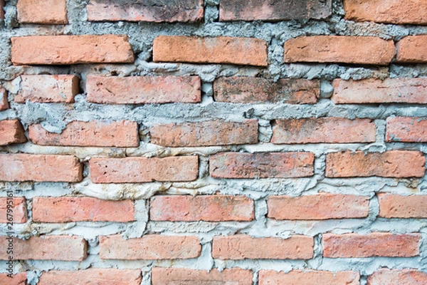 Obraz old red brick wall background