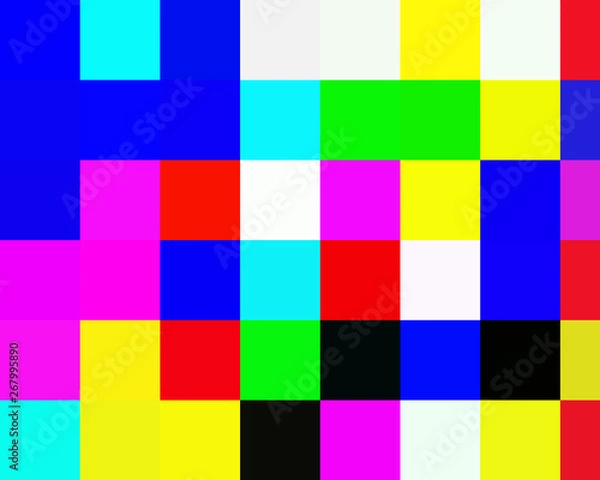 Fototapeta Colorful squares, yellow red green blue squares texture