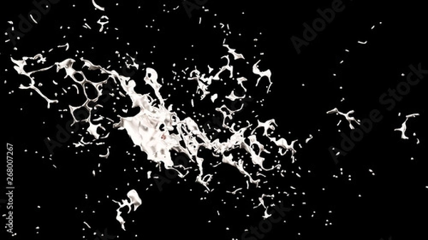 Fototapeta A splash of gold. 3d illustration, 3d rendering.