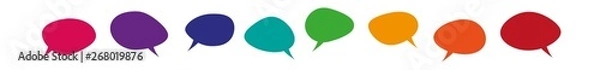 Fototapeta different speech bubbles set colorful banner