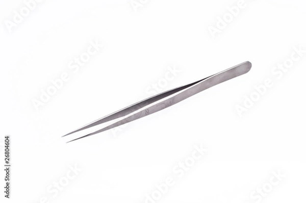 Fototapeta Sharp-edge precision surgical tweezers