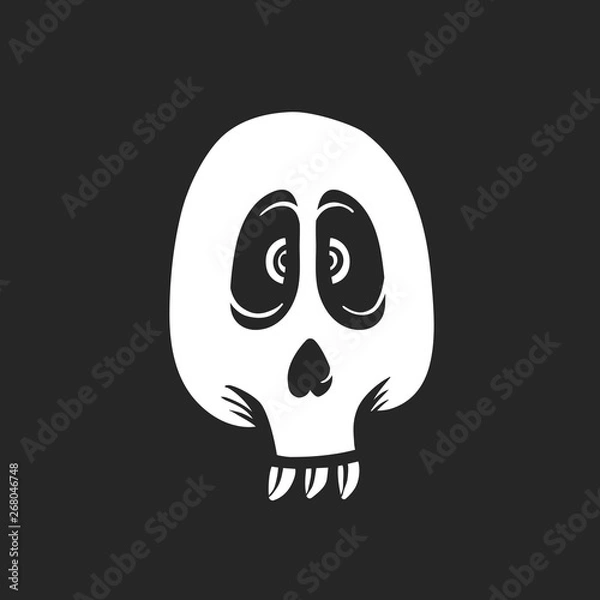 Fototapeta Illustration of a funny skull