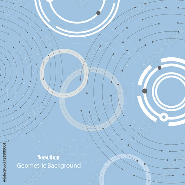 Obraz Geometric pattern with connected lines and dots.