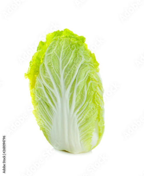 Obraz Fresh chinese cabbage on a white background clipping path