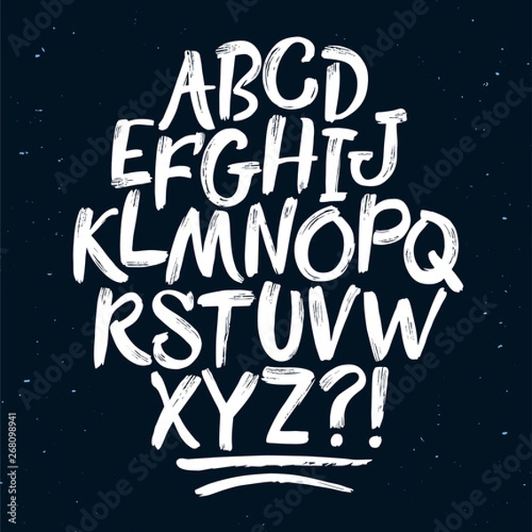 Fototapeta Brush hand drawn textured vector typeset