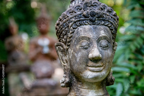 Obraz Buddha Stone Bust in Nature