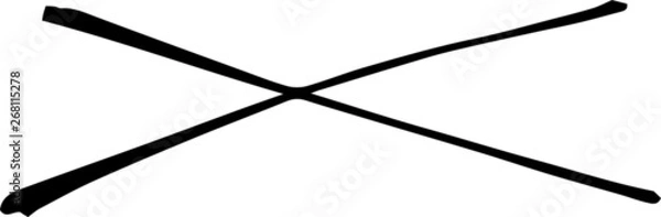 Obraz Black Horizontal cross mar