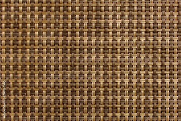 Fototapeta Interlaced checkered pattern of brown and beige lines. rough surface texture
