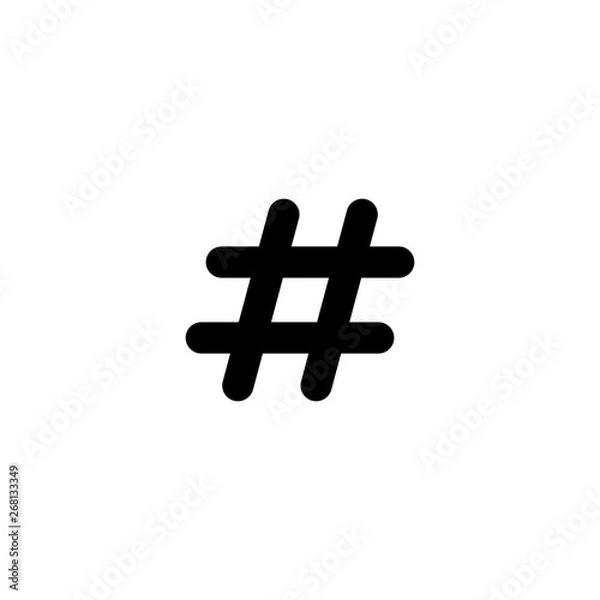 Fototapeta Hashtag sign icon vector