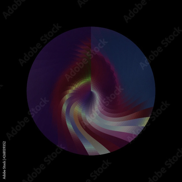 Obraz Abstract deformed circle. XXL design element.