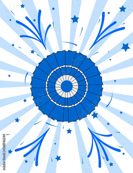 Obraz Argentina cockade on background with celestial rays