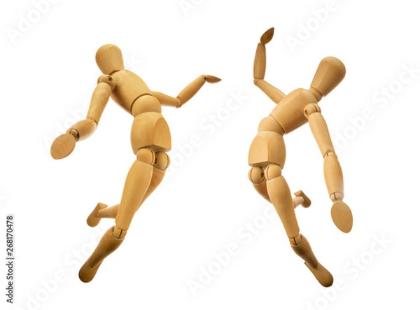 Obraz Two jumping figure painting model
