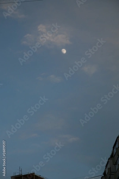 Obraz moon and clouds