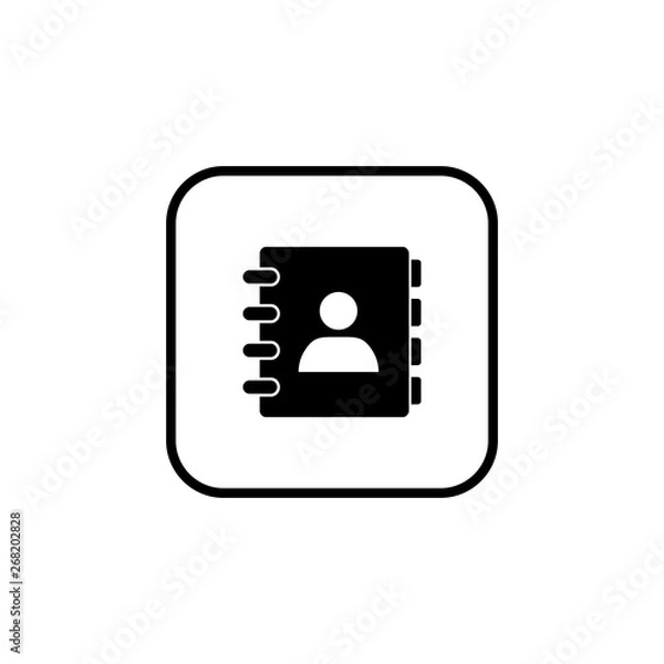 Fototapeta Address book icon vector illustration. address phone book icon
