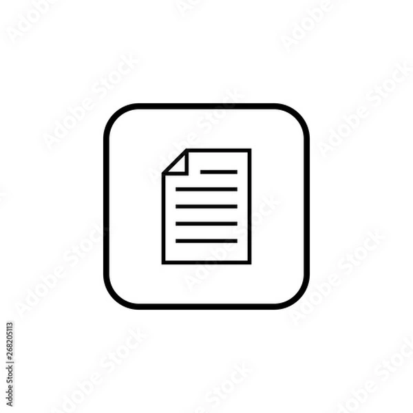 Fototapeta Document icon vector. Paper icon. File Icon