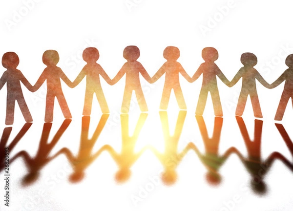 Obraz Paper people chain