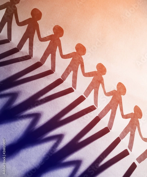 Fototapeta paper team