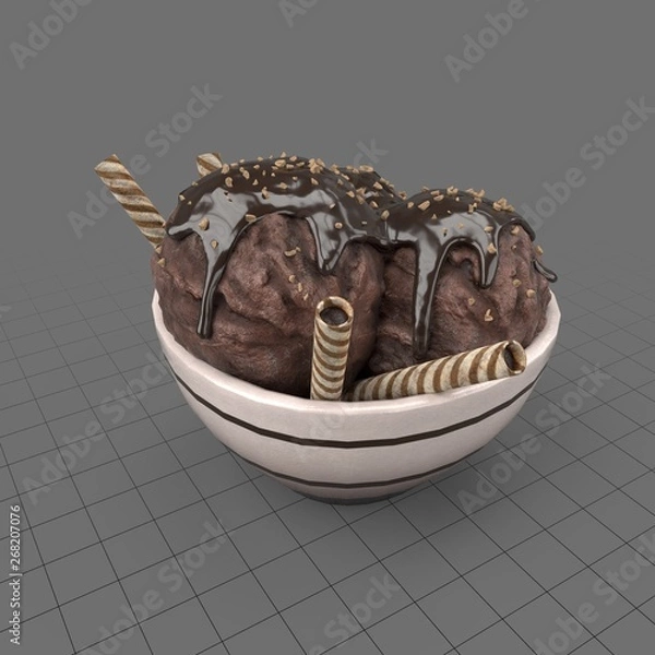 Obraz Czekoladowe lody w misce