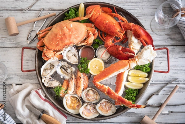 Obraz gorgeous seafood platter image