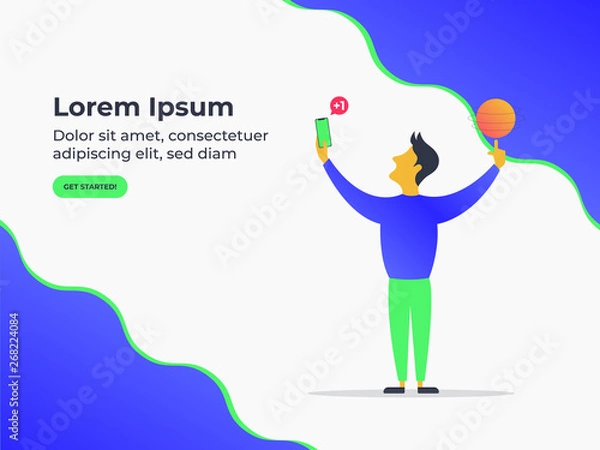 Obraz Selfie illustration