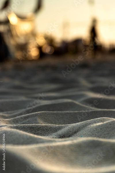 Fototapeta Beach sand during sunset